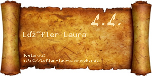 Löfler Laura névjegykártya